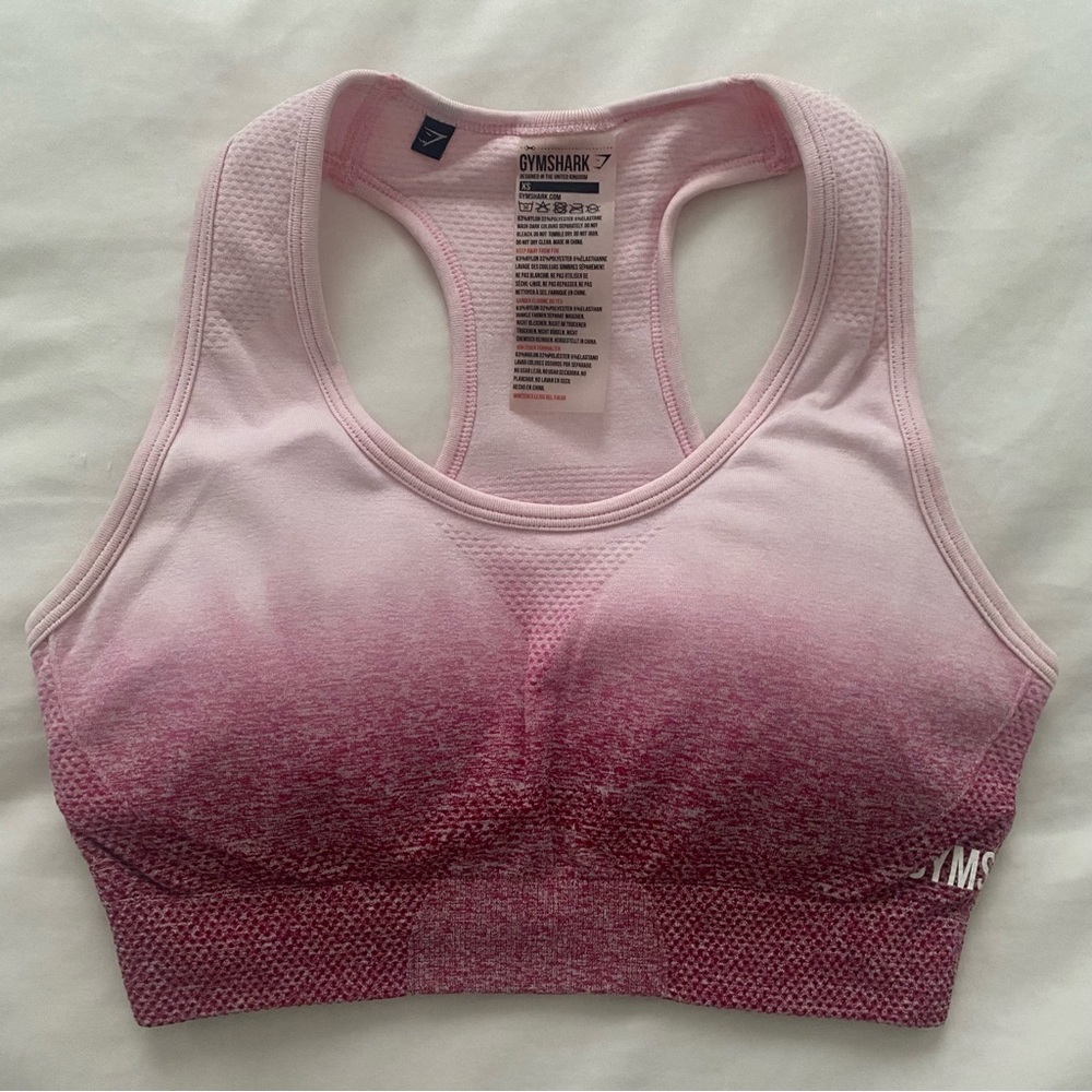 Pink ombré Gymshark sports bra (XS)